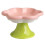 Ceramic Raised Cat Bowl with Flower Design, Elevated Food/Water Dish, 1