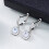 Boucles d'oreilles carrées en zircon pour des occasions-Blanc 4