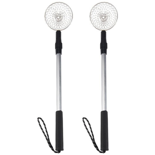 2Pcs Beach Scoop for Beachcombing Collect Seashell Rocks Sifting,Extra Long Telescoping Shovel
