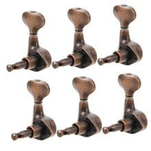 Vintage Copper Locking Guitar Tuners 6pcs Set for Acoustic Electric Guitars Stable Tuning Lock System
