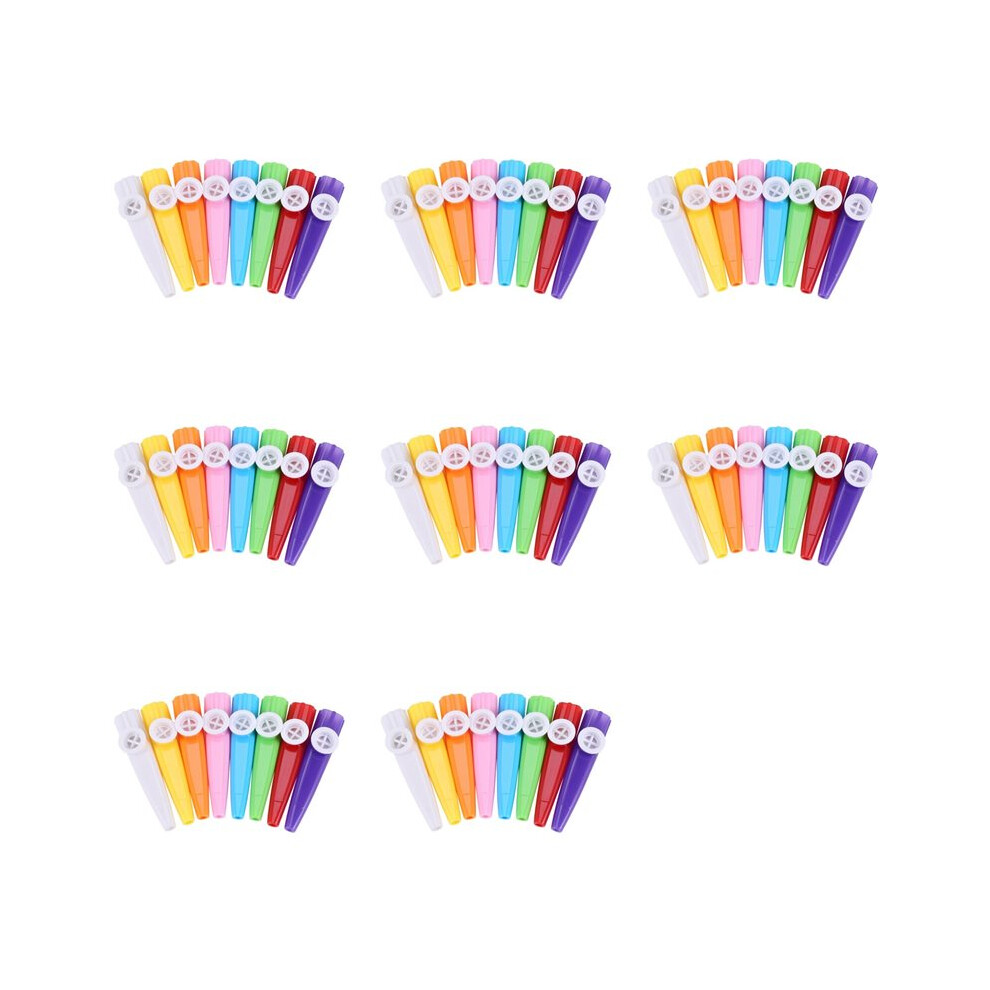 192 Pieces Plastic Kazoos 8 Colorful Kazoo Musical Instrument, Good Companion For Guitar, Ukulele, Violin 6034214861694