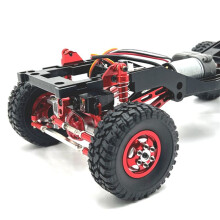 2X Staffa Ammortizzatore Anteriore per MNMODEL 1/12 MN82 LC79 MN78 Parti di Ricambio per Auto con Telecomando Aggiornamento In Metallo Rosso