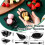 200 Pcs  Appetizer Plates with Spoons Forks Disposable  Dessert Plates Plastic Appetizer Bowls Tiny Black 7