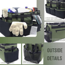 Cleaning Tools Organizer with Handle Shoulder Straps for Housekeepers, Sink Car Cleaning Tool Organizer Bag