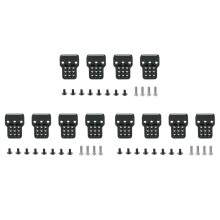 12x Metalen Verstelbare Schokdemperbeugel Verlengstoel voor WPL C14 C24 C34 C44 B14 B16 B24 B36 1/16 RC Auto-Onderdelen, Zwart