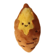 Porte-clés multifonctionnel en peluche de patate douce rôtie,