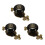 3X Vintage Ceramic Door Knobs Drawer Cabinet Cupboard Wardrobe Pull Handle Black+Bronze 1