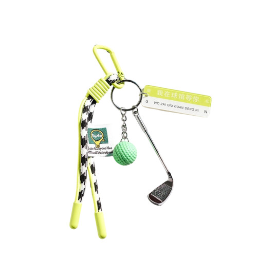 Porte-clés de sport vert à la mode, pendentif avec thème de-6