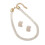 Ensemble de clous d'oreilles et collier en perles d'imitation-UN 1