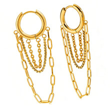 Boucles d'oreilles à pampilles minimalistes avec-JDE0307007