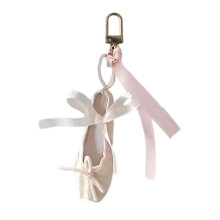 Charming Ballet Shoe Charm Keychain Fabric Material Versatile