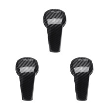 3X Gear Shift Knob Cover Trim for Cx-5 Cx5 2017 2018 Abs Plastic Carbon Fiber Color
