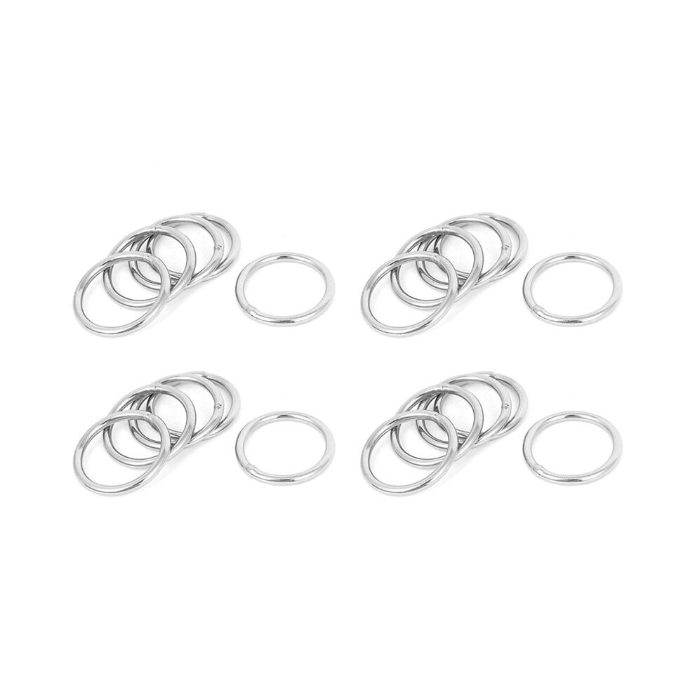 30Mm X 3Mm Stainless Steel Webbing Strapping Welded O Rings 20 Pcs 4713658274339