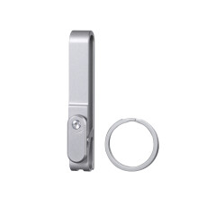 Compact Ti Alloy Belt Key Clip Easy Attach To Clothing-A