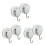 Suction Hook 6 Pack Vacuum Stainless Steel Suction Cup Hooks,Triple Hooks Wall Hook,Bath Towel Hook 1