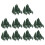 100Pcs 1.9 Inch - 6.3 Inch Train Set Scenery Landscape Model Pyramidal Trees Scale 1/50 2