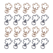 Pack of 20 Sturdy Rotating Keychains Unique Shape Metal for-SS3