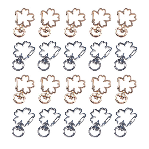 Pack of 20 Sturdy Rotating Keychains Unique Shape Metal for-SS3