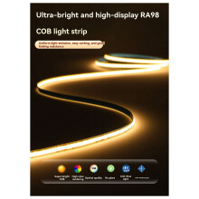 5m Low Voltage 24v 320 Leds/M COB Strip Width 8MM Warm White Light Flexible Cabinet Light Strip Self-Adhesive Adhesive
