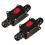 2 Pcs 12V Inline  Waterproof Inline Cord  Waterproof Toggle  with Red Light Rocker Button 1