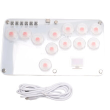 HitBox Fighting Stick Controller Färgglad RGB Light Fighting Game Arkadspeltangentbord för PC PS3 PS4