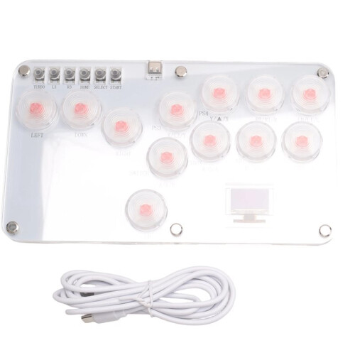 HitBox Fighting Stick Controller Colorful RGB Light Fighting Game Arcade Game Keyboard for PC PS3 PS4