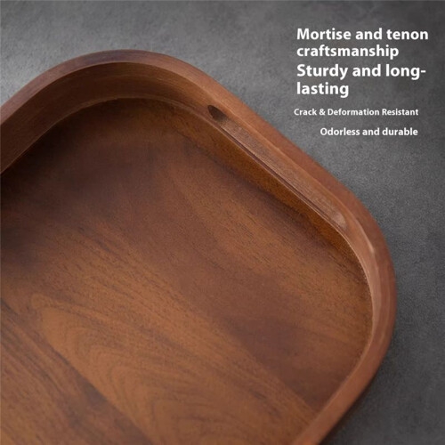 Tea Tray Home Small Tray Tea Cup Tea Tray Tea Set Storage Plate Solid Bamboo Tea Plate M