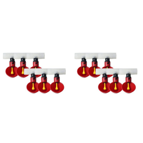 12PCS Water Drinking Cups Chicken Watering Automatic Poultry Feeding Drinkers