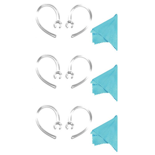 6 Small Clear Good Quality Earhooks  Headset Ear Hook Loop Clip Earhook Hooks Loops Clips Earloop Earclip