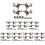 32 Pcs 4 String Ukulele Tuning Pegs Set, Durable Metal Heads with Secure Ferrule Fit 1