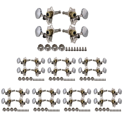 32 Pcs 4 String Ukulele Tuning Pegs Set, Durable Metal Heads with Secure Ferrule Fit