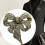 Grande broche à nœud papillon avec strass élégants, accessoire-1 2