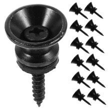 Guitar Strap Locks Metal 20pcs Set with Screws and Washers for Electric Guitar Bass Ukulele AntiFalling