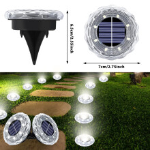 Lot de 8 Lampes Solaires de , Lampes Solaires D'Extérieur Étanches pour Jardin, Lampes Solaires à LED pour Patio et Allée
