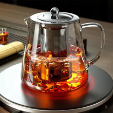 Czajnik Ze Szkła Podgrzewanego Ze Stalowym Czajniczkiem do Herbaty i Zaparzaczem do Herbaty Puer Oolong 750ML