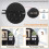 Key Holder Wall Mount, Decorative Key Rack with Hooks and Shelf, Wood, Black 5