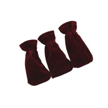 3pcs Red Plush Piano Pedal Covers Set, ScratchResistant and NoiseReducing Protectors for Upright and Digital Pianos