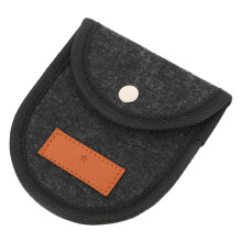 Black Felt Guitar Pick Holder Pouch for Ukulele and Capo, Soft Protection and Easy Pick Access