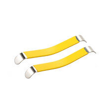2 pieces of guitar string spreaders, rubbercoated luthier tools for cleaning, filing, polishing, or repairing the fretboard.