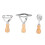 9X Ravioli Stamp Maker Cutter with Roller Wheel Set, Mold with Wooden Handle for Fluted 3