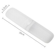 3X Travel Toothbrush Case Stretchable Toothpaste Holder Container Anti Bacterial Adjustable Box Transparent White