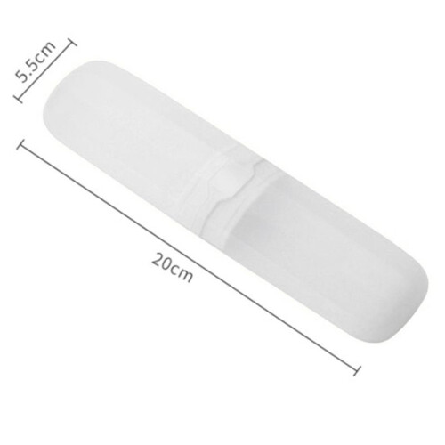 3X Travel Toothbrush Case Stretchable Toothpaste Holder Container Anti Bacterial Adjustable Box Transparent White 2