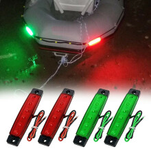 4Pcs Rot GrüN Boot Navigation LED Lichter Heck Lichter Boote Steuerbord Licht 12V