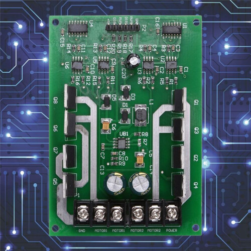 Modulo Driver Motore Doppio H-Bridge  MOSFET IRF3205 3-36V 10A Peak30A 2