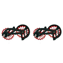 2X Road Bike Rear Derailleur for Red10S 11S/RivaL 10S 11S/Force 10S 11S Carbon Fiber 17T Pulley Derailleur,Red