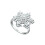 Sparkling Snowflake Design Ring with Zircon-  silver 1