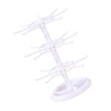 Contemporary Jewelry Showcase Stand Clear Construction-White