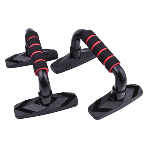 Space Saving Push Up Training Stand Equipment Set for Home-Red