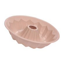 Nonstick Silicone Bundts Cake Pan Fluted Tube Baking-Pink small