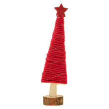 Wollfilz-Rentier-Weihnachtsmann-Figur-Ornament mit Holzsockel,-A
